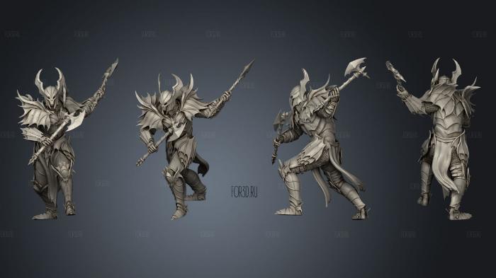 Bloodknight Axe Charge Supports stl model for CNC
