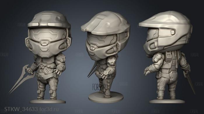 Halo Master Chief 3d stl модель для ЧПУ