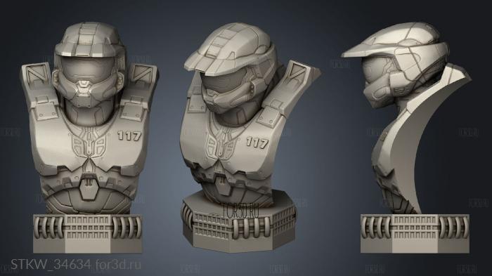 Halo Master Chief stl model for CNC