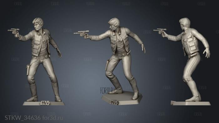 Han Solo tutus monolit stl model for CNC