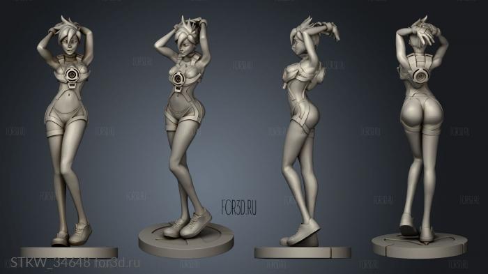 happy anniversary overwatch tracer bod stl model for CNC