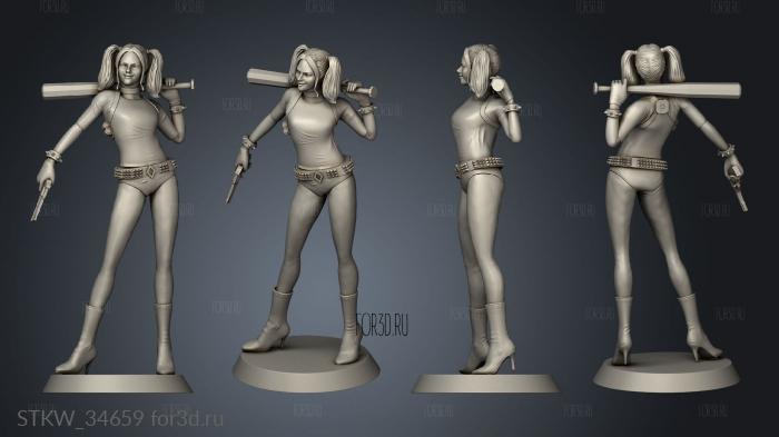 Harley Quinn Birds Prey stl model for CNC