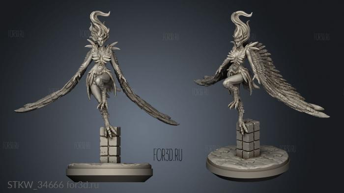 Harpies Harpy stl model for CNC