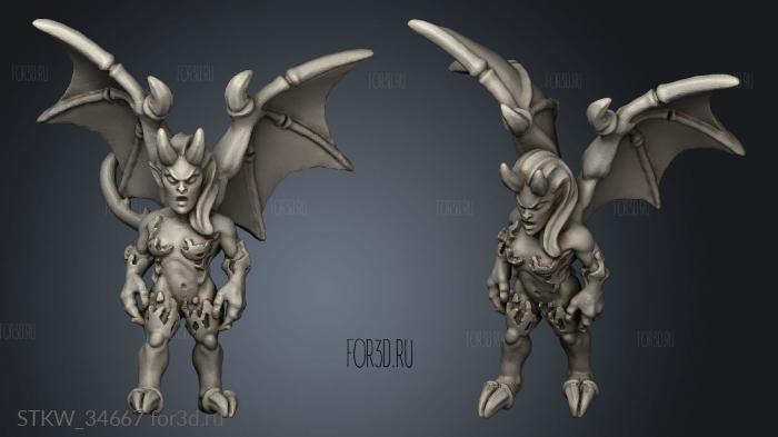 harpy 3d stl модель для ЧПУ