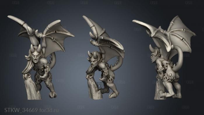 harpy 3d stl модель для ЧПУ