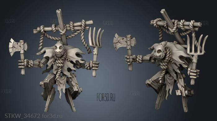 frightener bodies Scarecrow stl model for CNC