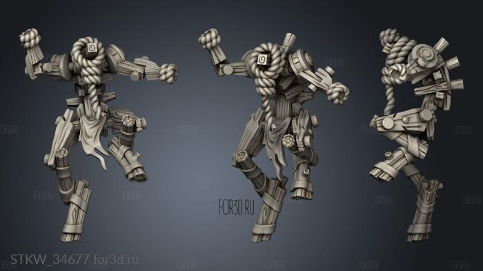 frightener bodies Scarecrow modular stl model for CNC