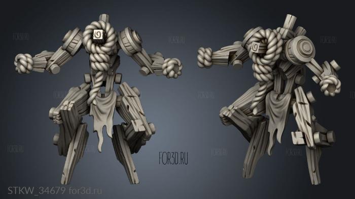 frightener bodies Scarecrow modular stl model for CNC