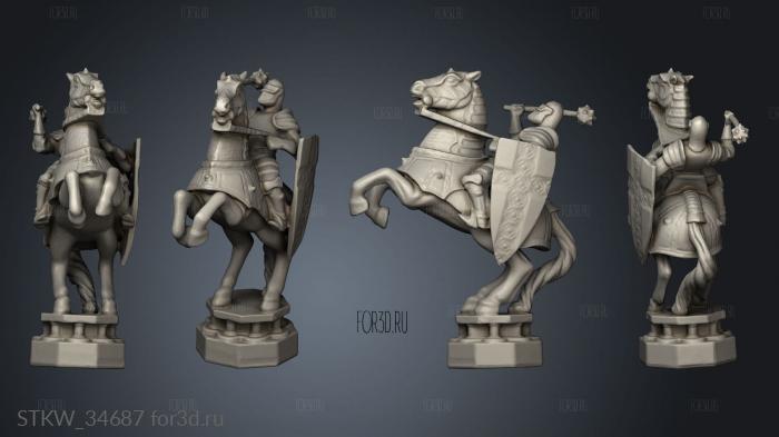 Harry Potter Wizard Chess Caballo stl model for CNC