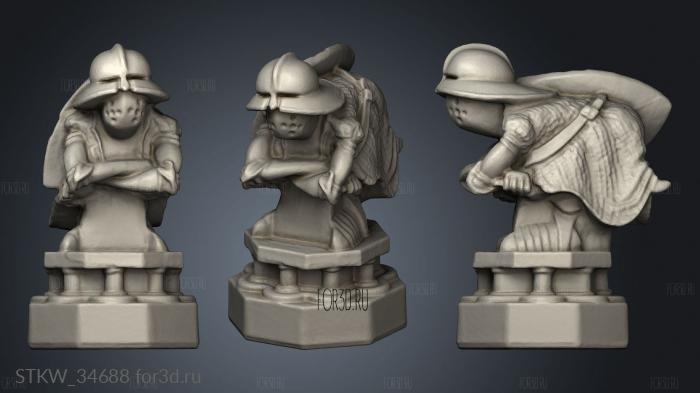 Harry Potter Wizard Chess Peon 3d stl модель для ЧПУ