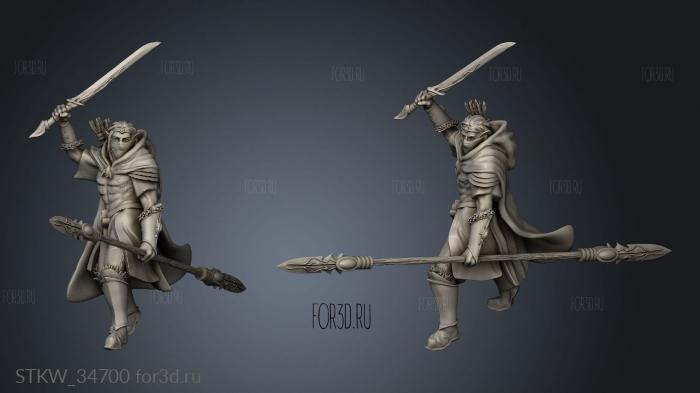 Hawk Riders With Spear rider stl model for CNC