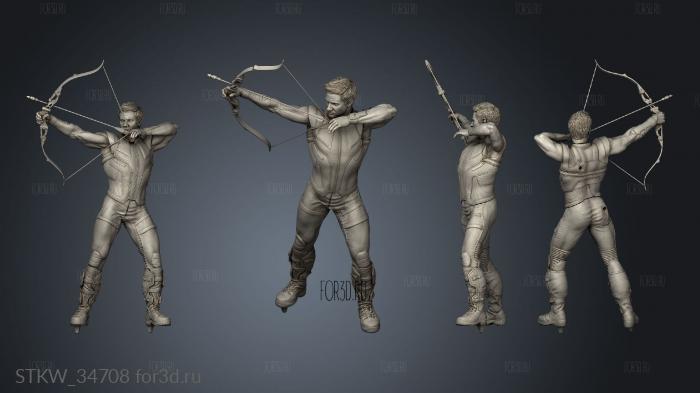 Hawkeye and Statue 3d stl модель для ЧПУ