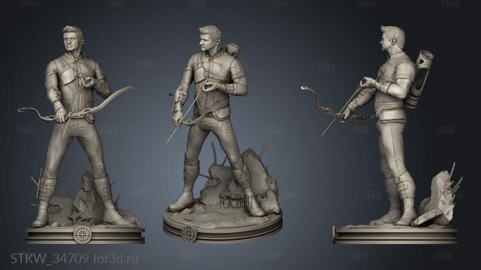 Hawkeye Barton Al Java 3d stl модель для ЧПУ