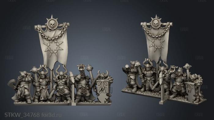 heavy infantry banner stl model for CNC