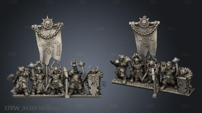 heavy infantry banner 3d stl модель для ЧПУ