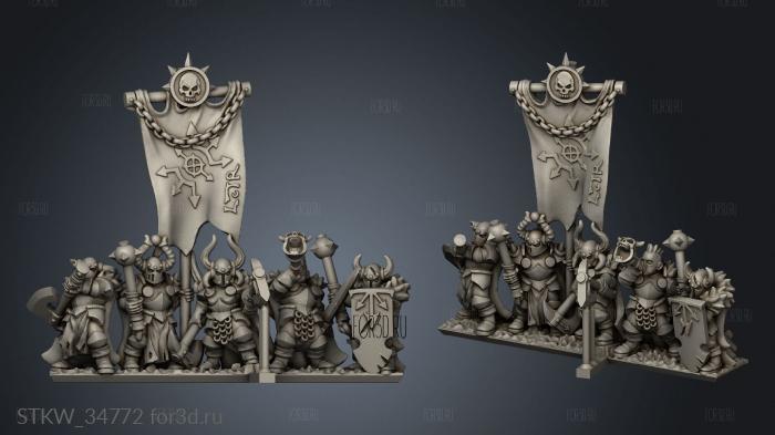 heavy infantry banner stl model for CNC