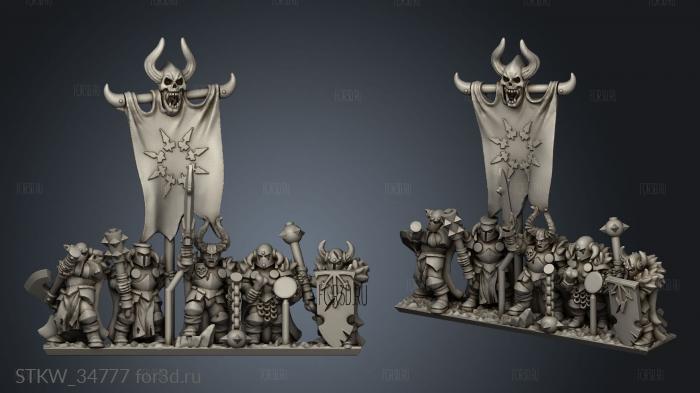 heavy infantry banner stl model for CNC