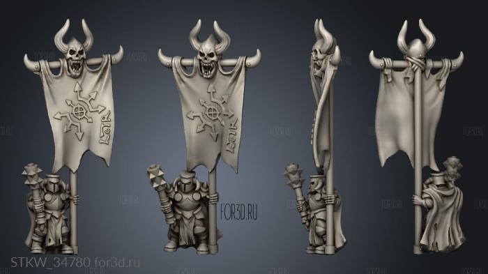 heavy infantry banner 3d stl модель для ЧПУ