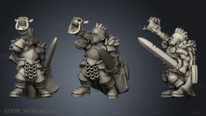 heavy infantry musician stl model for CNC