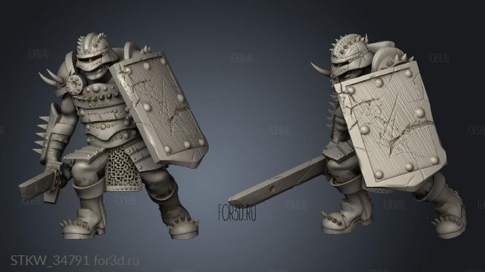 Heavy Warrior stl model for CNC