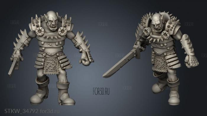 Heavy Warrior stl model for CNC