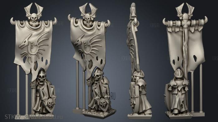 heavy skeleton skeletons banner stl model for CNC