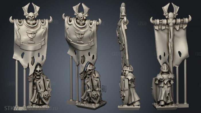 heavy skeleton skeletons banner stl model for CNC