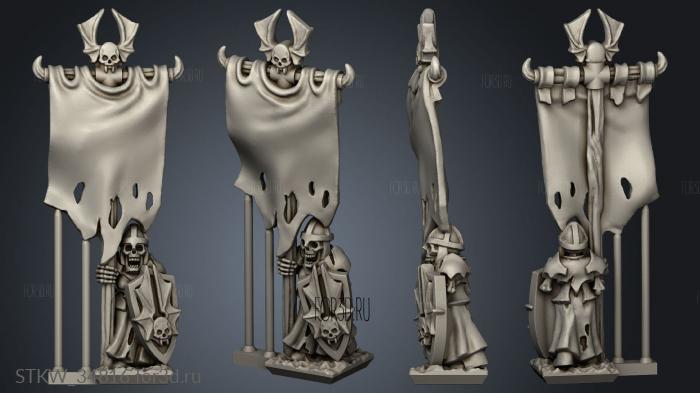 heavy skeleton skeletons banner blank 3d stl модель для ЧПУ