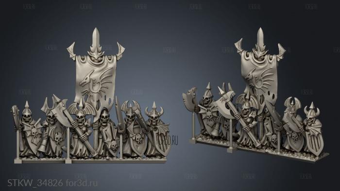 heavy skeletons banner stl model for CNC