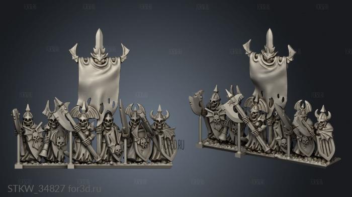 heavy skeletons banner stl model for CNC