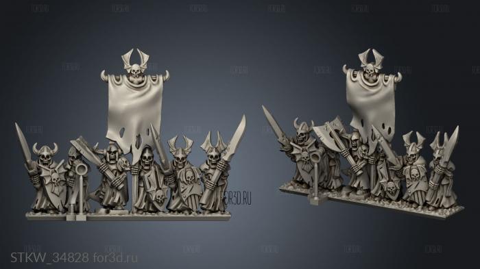 heavy skeletons banner stl model for CNC