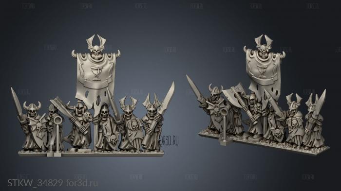 heavy skeletons banner stl model for CNC