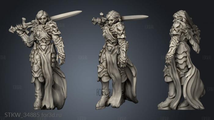 Hell Hath Fury Anti Paladins paladin long blade stl model for CNC