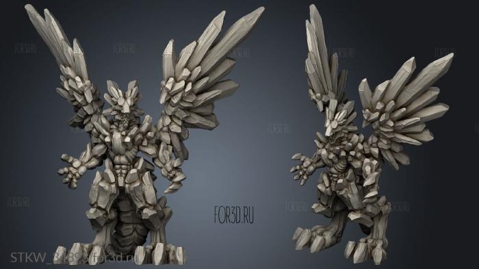 Hell Hath Fury Crystal Dragon stl model for CNC