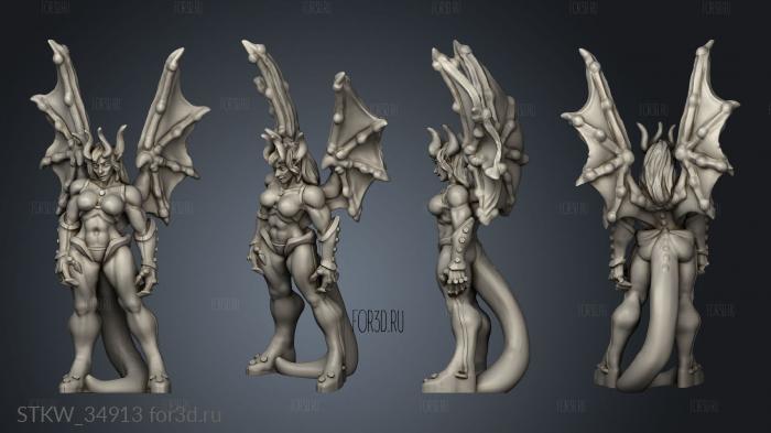 Hell Hath Fury Succubi stl model for CNC