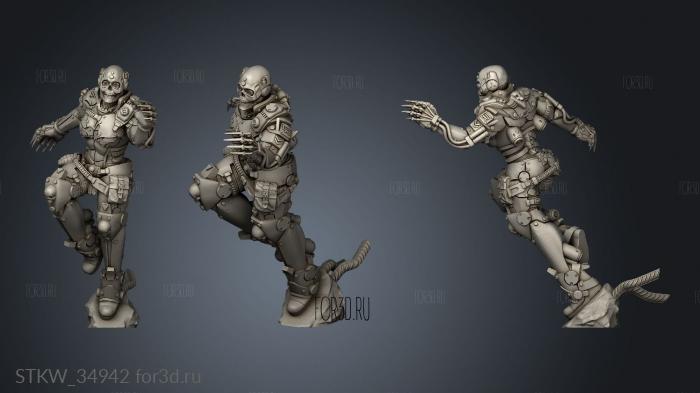 Female Kill Eversor Assassin Death Shadow stl model for CNC