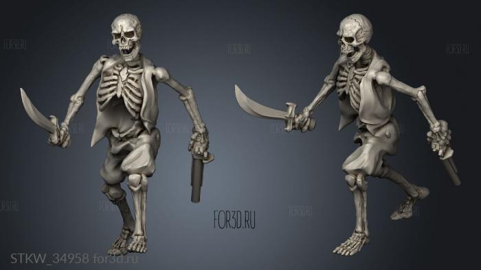 hermit crab big bats and skeletons Pirate 3d stl модель для ЧПУ