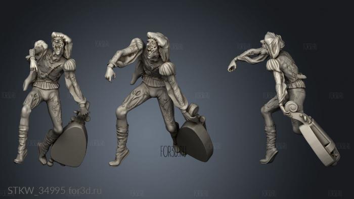 bard zombie stl model for CNC