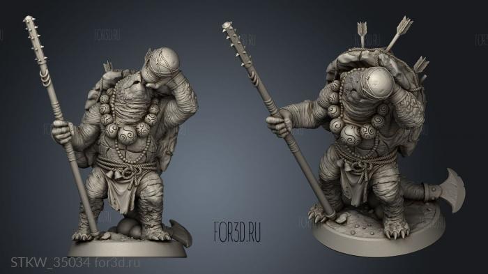 Heroesrtle Turtlefolk Monk stl model for CNC