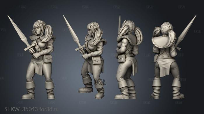 Heroine Quest Elf stl model for CNC