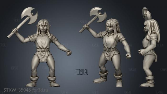 Heroine Quest Goblin axe stl model for CNC