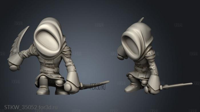 heros Assassin stl model for CNC