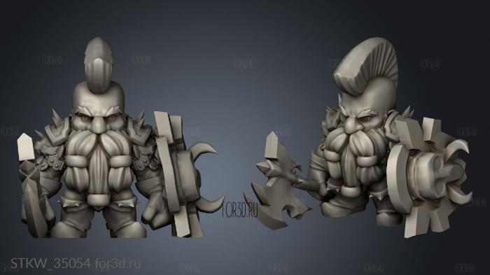 heros Dwarf Axe Grinder stl model for CNC