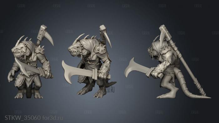 heros Lizardman Strider stl model for CNC