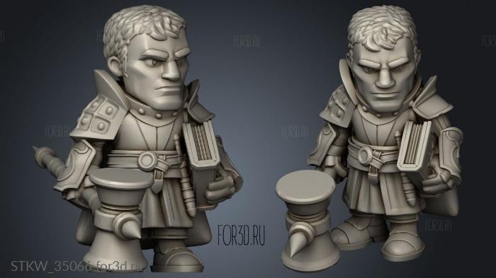 heros The Cleric stl model for CNC