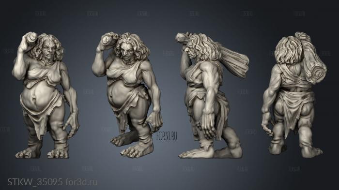 Hill Giants Giant Female stl model for CNC