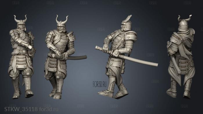 Hiroshi Ronin Helm stl model for CNC