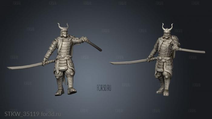 Hiroshi Ronin Helm 3d stl модель для ЧПУ