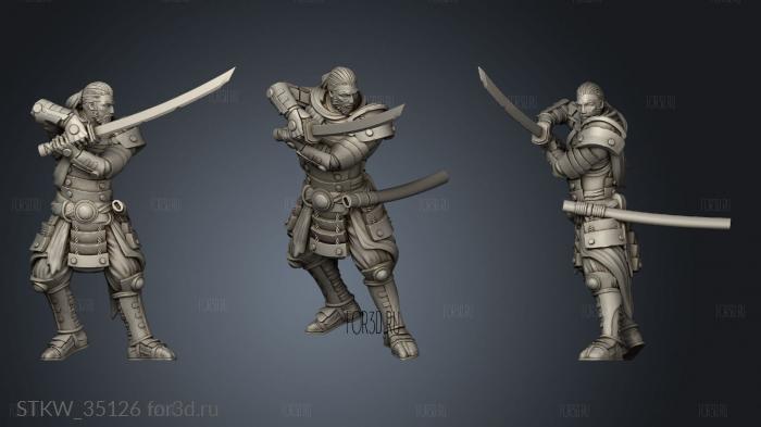 Hiroshi Ronin Pose stl model for CNC