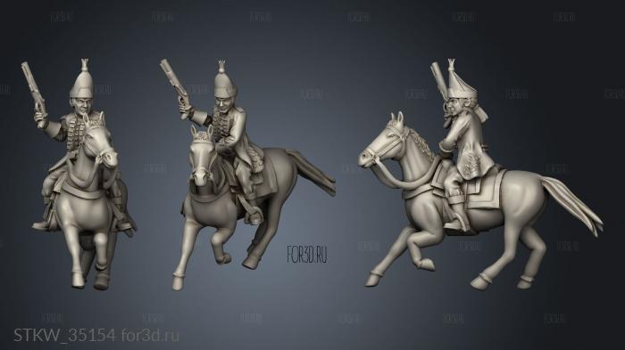 Historical Redcoats cavalry stl model for CNC